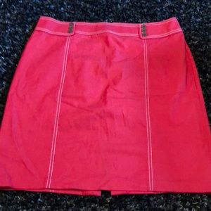 Red demin style skirt